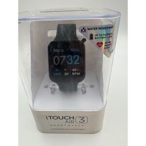 iTouch Air 3 Smartwatch 44mm Black Case Android iOS Compatible New